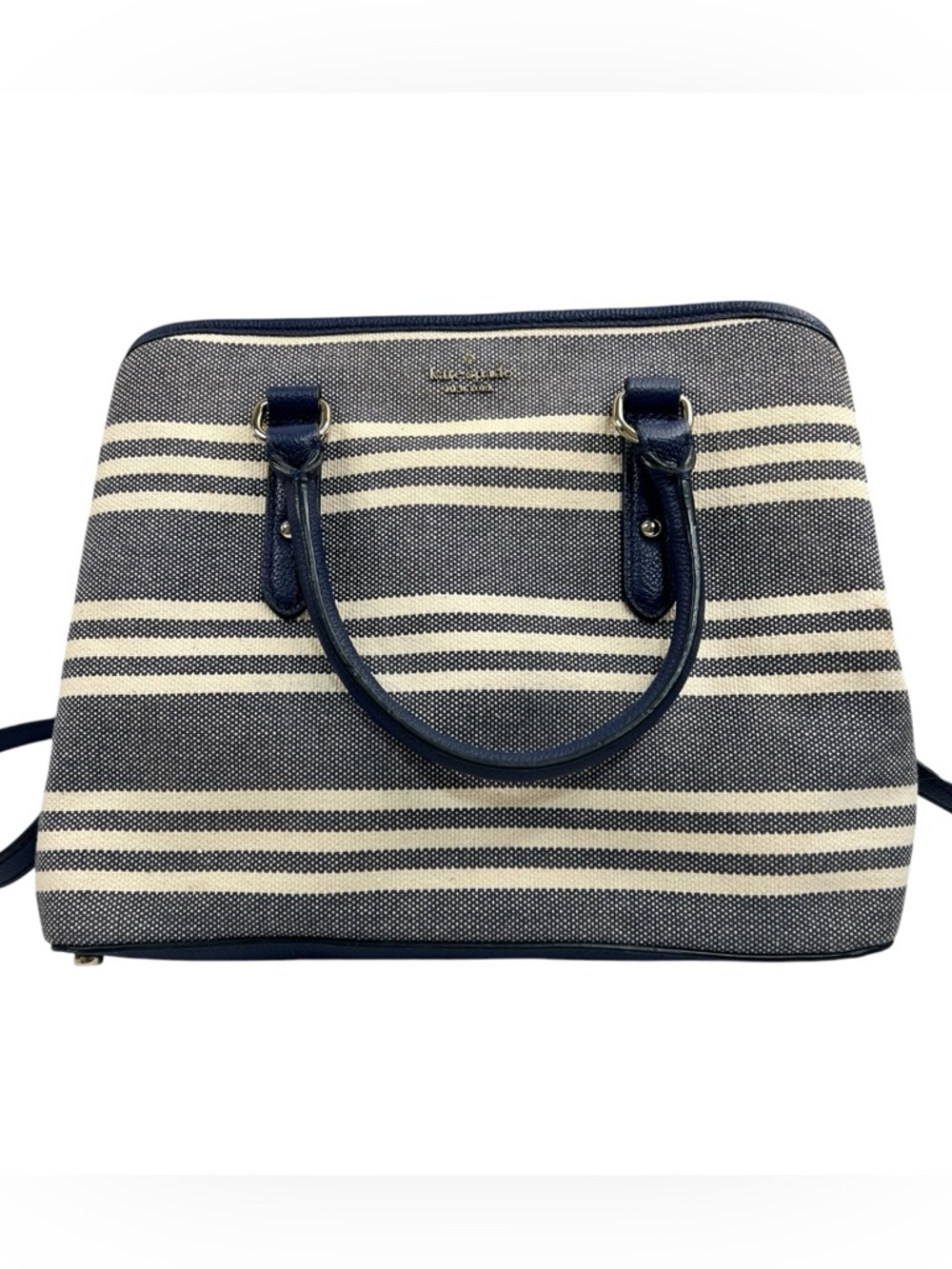 Kate Spade New York Blue & White Striped Satchel | Crossbody | Coastal Chic